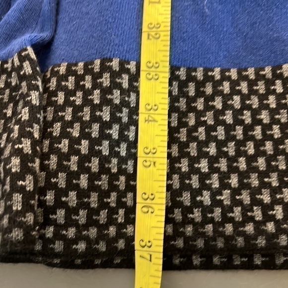 Anthropologie Sparrow Cashmere Blend Dress Blue/ Orange/ Gray Fit & Flare  XS - Picture 10 of 11